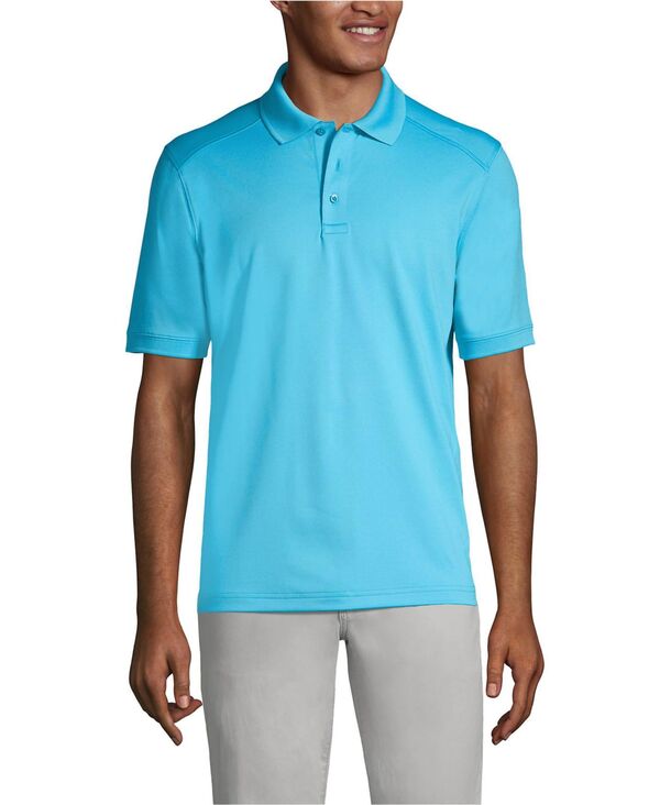 ランズエンド メンズ トップス ポロシャツ Lands' End Men'short Sleeve Rapidry Active Polo Shirt Brillianturquoise ターコイズ