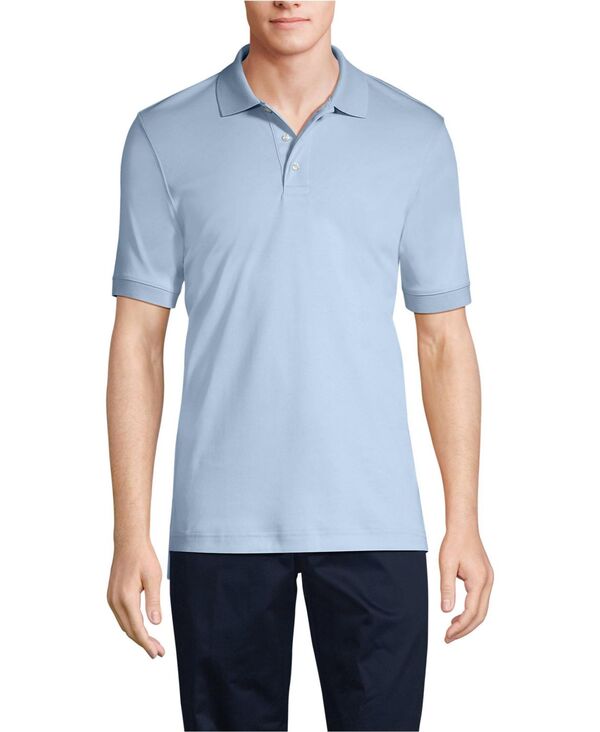 ランズエンド メンズ トップス ポロシャツ トール Lands' End Big & Tall Short Sleeve Interlock Polo Shirt Blue ブルー