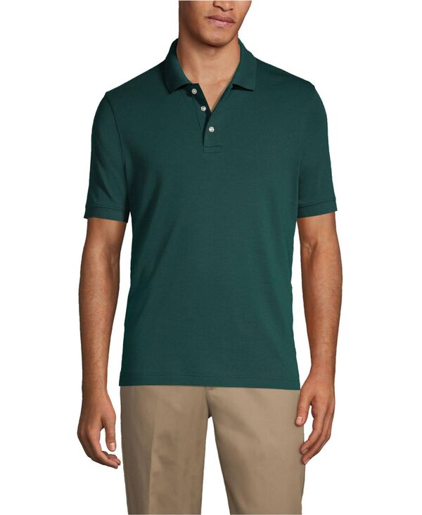 ランズエンド メンズ トップス ポロシャツ トール Lands' End Big & Tall Short Sleeve Interlock Polo Shirt Evergreen