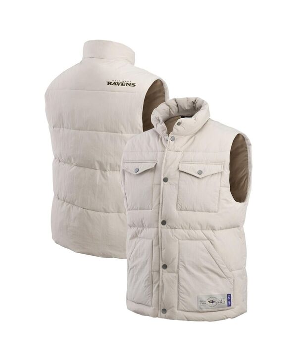 ファナティクス メンズ トップス ベスト Fanatics Men's Cream Baltimore Ravens Puffer Full-Snap Vest Cream クリーム