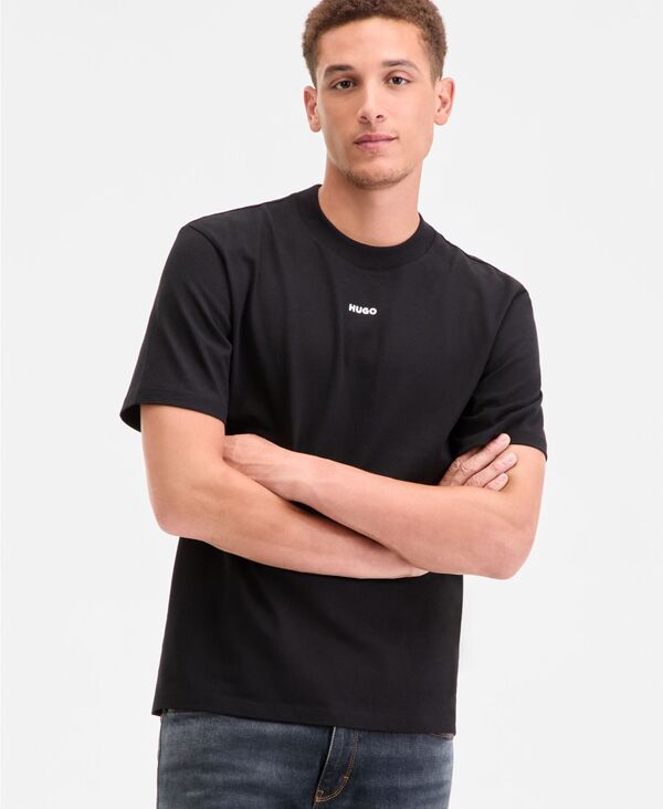 ヒューゴボス メンズ トップス Tシャツ ロゴ Hugo Boss Men's Dapolino Logo T-Shirt Black ブラック