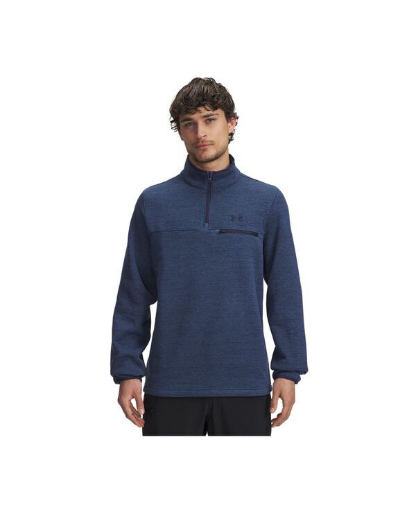 アンダーアーマー メンズ アウター ニット・セーター Under Armour Men's Quarter-Zip Sweater Blue ブルー