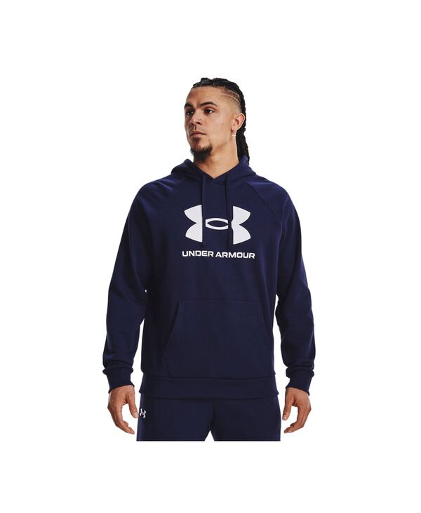 アンダーアーマー メンズ アウター パーカー・スウェット シャツ ロゴ Under Armour Men's Rivalogo Hooded Sweatshirt Blue ブルー｜ReVida 店