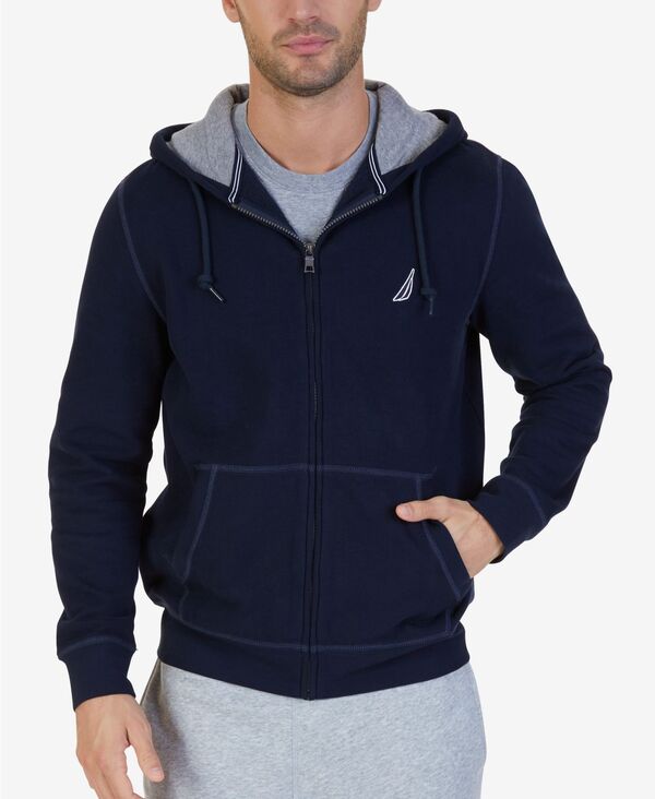 ナウティカ メンズ アウター パーカー・スウェット ニット フリース Nautica Men's Classic-Fit Super Soft Knit Fleece Zip Hoodie True Navy ネイビー