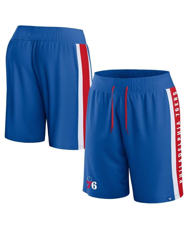 ファナティクス メンズ ボトムス ハーフパンツ・ショーツ メッシュ ショートパンツ Fanatics Men's Royal Philadelphia 76ers Referee Iconic Meshorts Royal