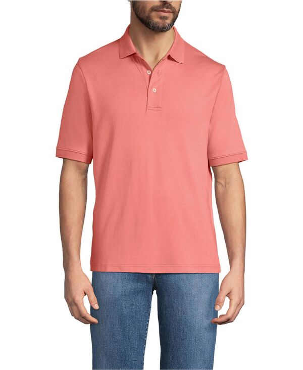 ランズエンド メンズ トップス ポロシャツ コットン Lands' End Men'short Sleeve Cotton Supima Polo Shirt Coral clay コーラル 12,411円