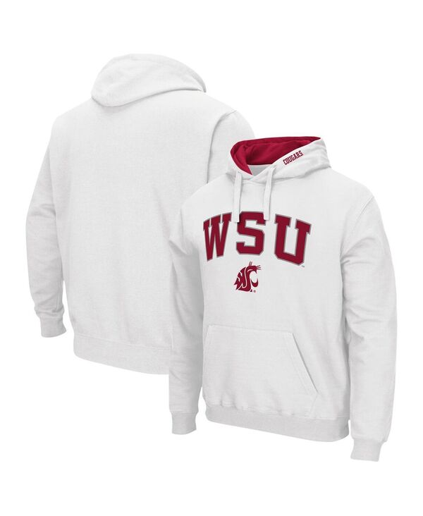 コロシアム メンズ アウター パーカー・スウェット ロゴ Colosseumen's Washington State Cougars Arch & Team Logo 3.0 Pullover Hoodie White ホワイト