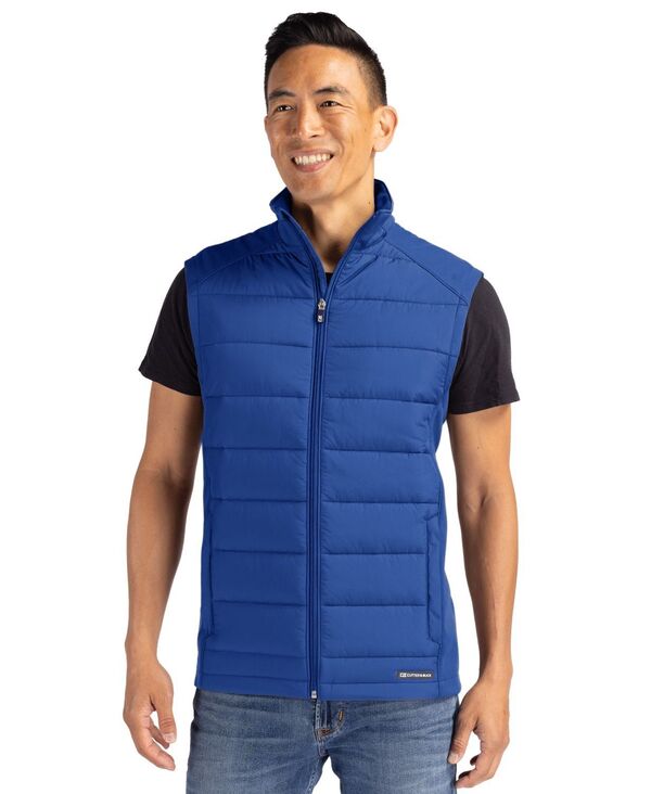 カッターアンドバック メンズ トップス ベスト Cutter & Buck Men's Evoke Hybrid Softshell Recycled Full Zip Vestour blue ブルー