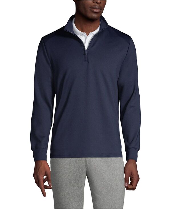 ランズエンド メンズ アウター パーカー・スウェット ハーフジップ Lands' End Men's Active Performance Quarter Zipullover Classic navy ネイビー