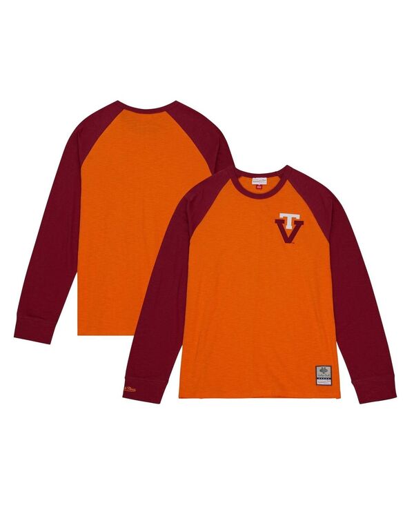 ミッチェル\u0026ネス メンズ トップス プルオーバー Mitchell \u0026 Ness Men\u0027s Orange Virginia Techokies Legendary Slub Raglan Long Sleeve T-shirt Orange オレンジ色