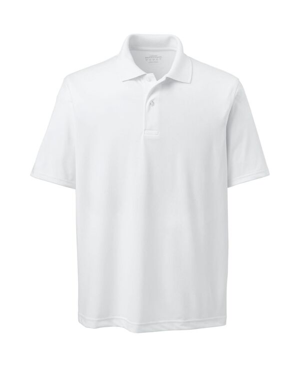 ランズエンド メンズ トップス ポロシャツ ポリエステル Lands' End Men'school Uniform Short Sleeve Polyester Polo Shirt White ホワイト
