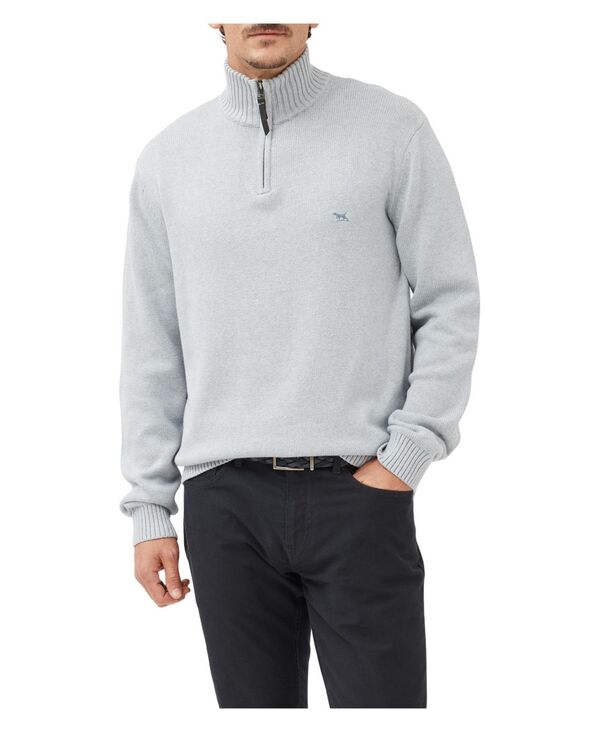 ロッドアンドグン メンズ アウター ニット・セーター Rodd & Gunn Men's Merrick Bay Quarter-Zip Sweater Sky blue ブルー｜ReVida 店