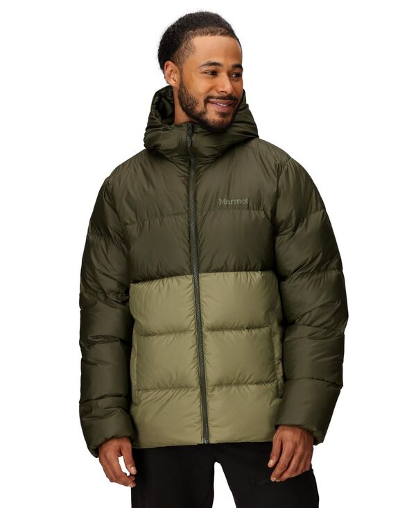 マーモット メンズ アウター ジャケット・ブルゾン フーデッドジャケット ダウン Marmot Men's Guides Down Hooded Jacket Rosin green/Olive grove グリーン｜ReVida 店