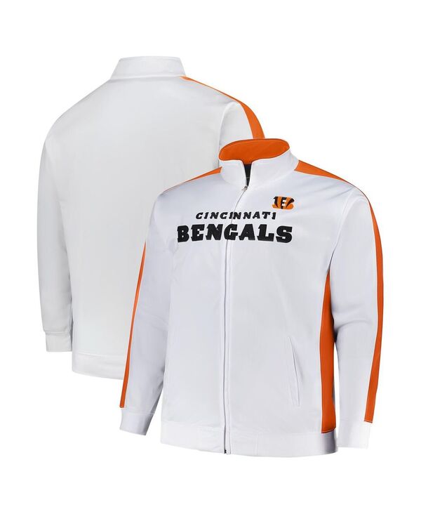 ファナティクス メンズ アウター ジャケット・ブルゾン トール Fanatics Men's White Cincinnati Bengals Big Tall Tricot Full-Zip Track Jacket White ホワイト