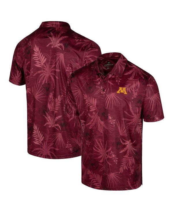 コロシアム メンズ トップス ポロシャツ Colosseumen's Maroon Minnesota Golden Gophers Palms Team Polo Shirt Maroon マルーン