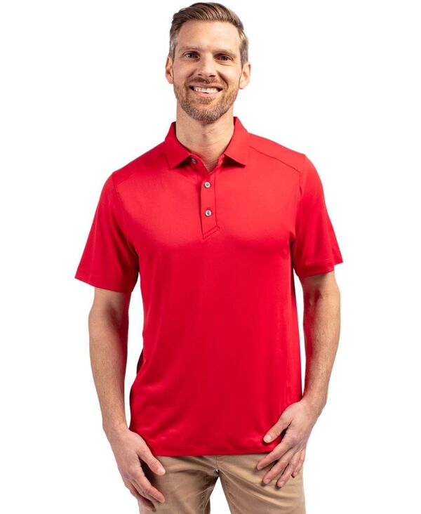 カッターアンドバック メンズ トップス ポロシャツ Cutter & Buck Forgeco Stretch Recycled Mens Polo Shirt Red レッド|ReVida 店