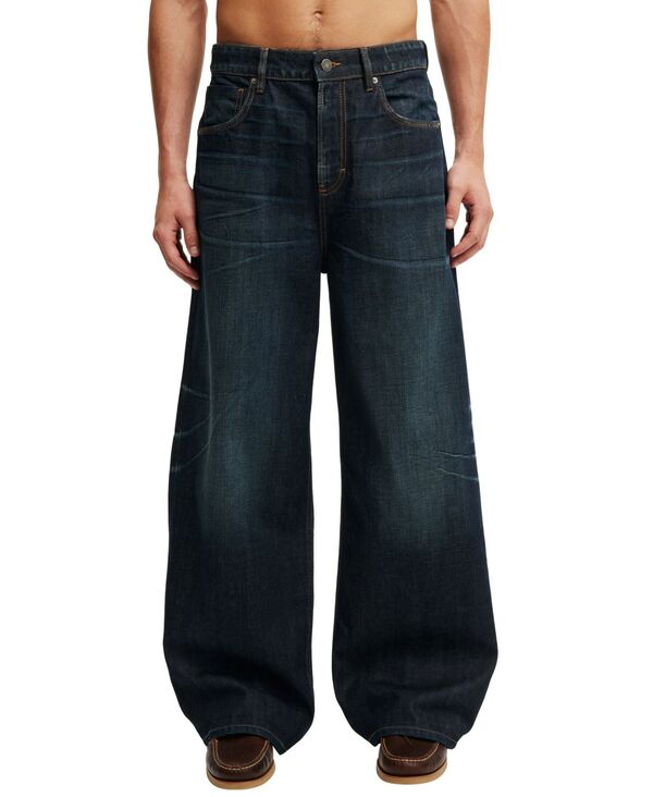 コットンオン メンズ ボトムス カジュアルパンツ COTTON Men'super Baggy Jean Selvedge worn blue ブルー