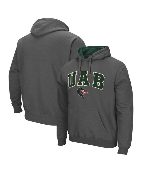 円形劇場 メンズ アウター 上衣・上衣 スポーツジャケット ロゴタイプ パーカー Colosseumen\u0027s UABlazers Arch and Logo Pullover Hoodie Charcoal 濃灰色