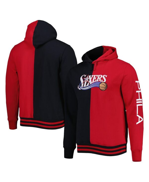 ミッチェル\u0026ネス メンズ アウター パーカー・スウェットール Mitchell \u0026 Ness Men\u0027s Black Red Philadelphia 76ers Big and Tall Hardwood Classicsplit Pullover Hoodie Black Red 黒いこと