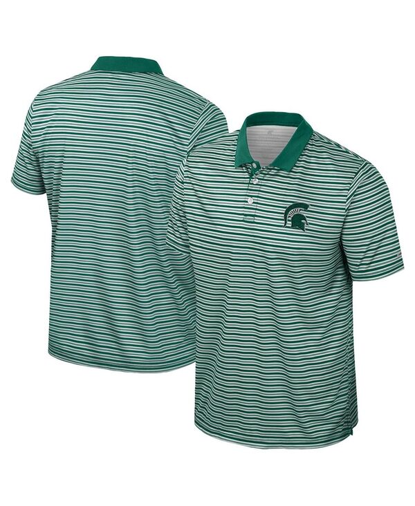 コロシアム メンズ トップス ポロシャツ Colosseumen's Green Michigan State Spartanstriped Polo Shirt Green グリーン