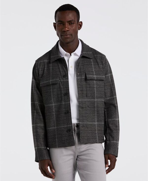 ペリーエリス メンズ アウター ジャケット・ブルゾン プリント Perry Ellis Men's Bold Power Plaid Print Jacket Charcoal チャコール 21,586円