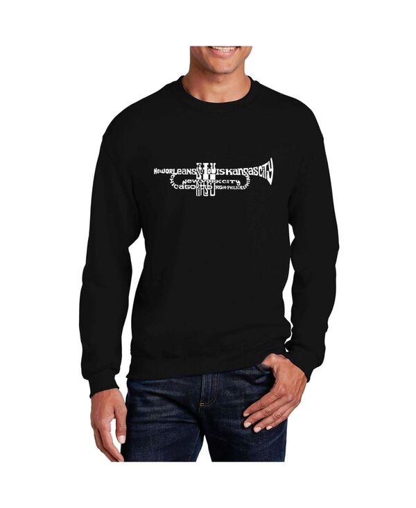 エルエーポップアート メンズ アウター パーカー・スウェット クルーネック シャツ LA Pop Art Men's Word Artrumpet Crewneck Sweatshirt Black ブラック｜ReVida 店