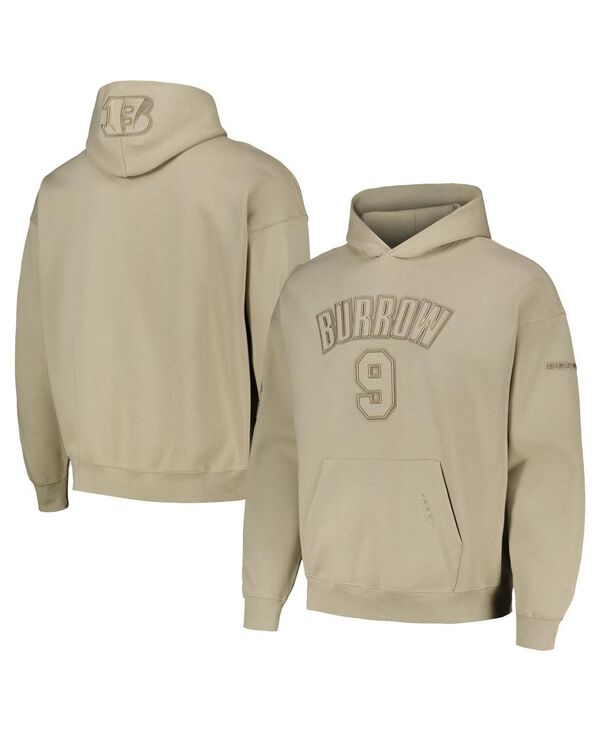 プロスタンダード メンズ アウター パーカー・スウェット Pro Standard Men's Joe Burrow Tan Cincinnati Bengals Player Name and Number Pullover Hoodie Tan タン