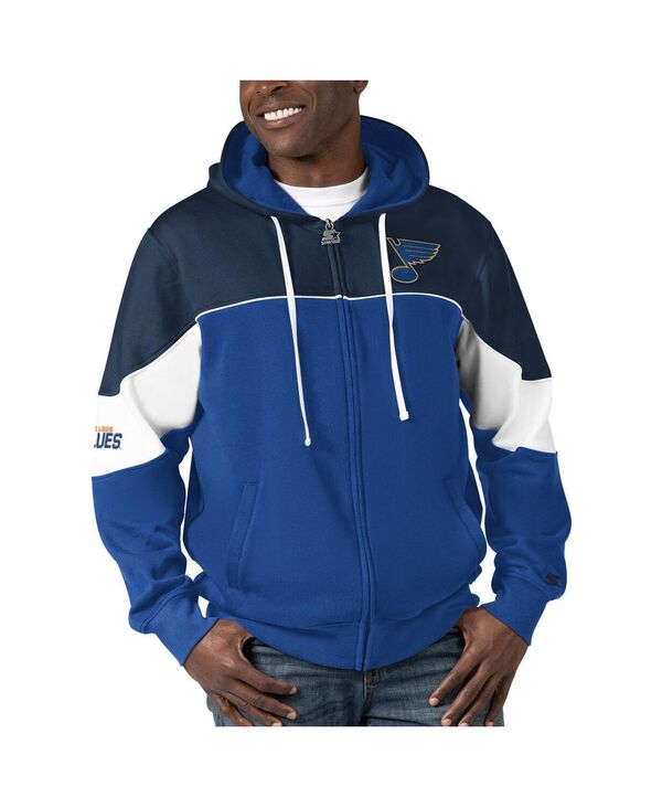 クランク メンズ アウター パーカー・スウェット Starter Men\u0027s Blue Navy St. Louis Blues Power Forward Full-Zip Hoodie Blue Navy 米国海軍