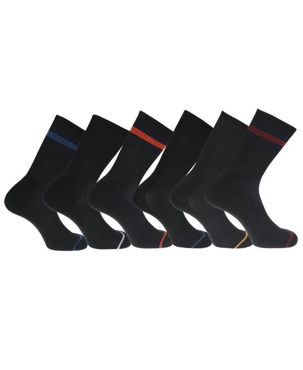 ドッカーズ メンズ アンダーウェア 靴下 Dockers Men's Performance Socks - 6-Pairs Cushioned Athletic & Dress Crew Socks for Men Black multi 55 ブラック