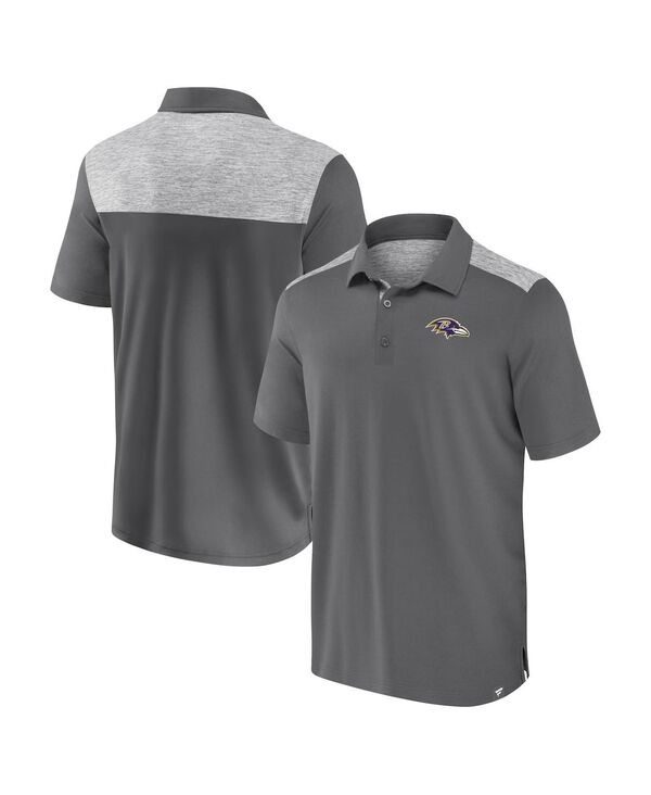 ファナティクス メンズ トップス スポーツシャツ Fanatics Men\u0027s Gray Baltimore Ravens Long Shot Polo Shirt Gray 薄墨色