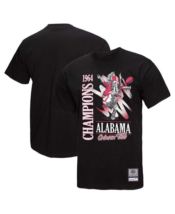 ミッチェル&ネス メンズ トップス Tシャツ Mitchell & Ness Men's Black Alabama Crimson Tide Retro Brush Mineral Wash T-Shirt Black ブラック