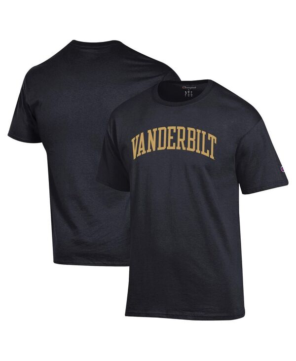 チャンピオン メンズ トップス Tシャツ Champion Men's Black Vanderbilt Commodores Basic Arch T-Shirt Black ブラック