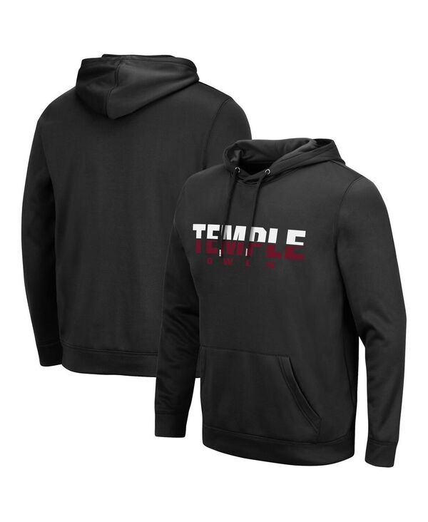 コロシアム メンズ アウター パーカー・スウェット Colosseumen's Black Temple Owls Lantern Pullover Hoodie Black ブラック