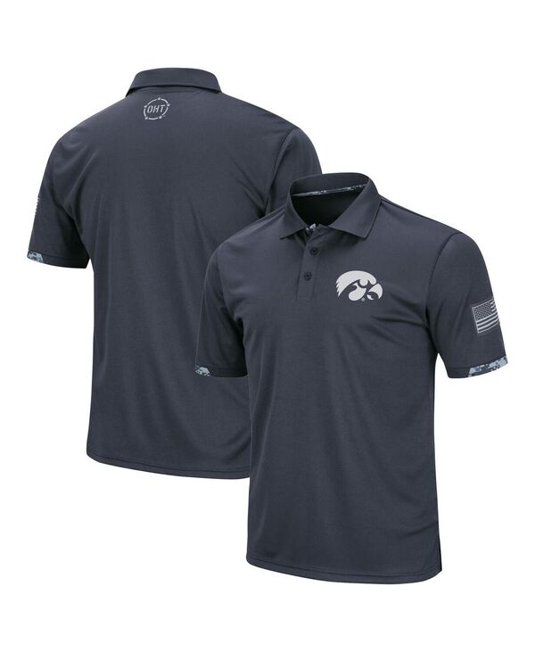 コロシアム メンズ トップス ポロシャツ トール Colosseumen's Big and Tall Charcoal Iowa Hawkeyes OHT Military-Inspired Appreciation Digital Camo Polo Shirt Charcoal チャコール