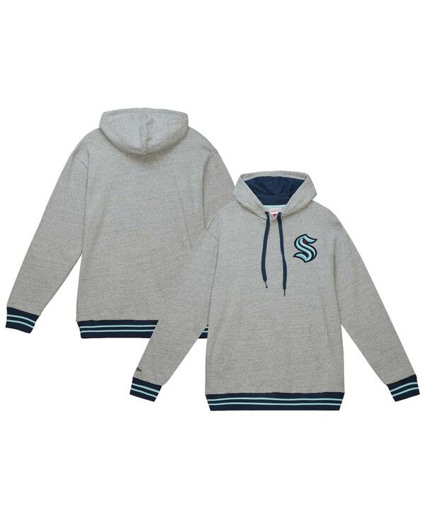 ミッチェル\u0026ネス メンズ アウター パーカー・スウェット パイル Mitchell \u0026 Ness Men\u0027s Heather Gray Seattle Kraken Classic French Terry Pullover Hoodie Heather Gray 薄墨色