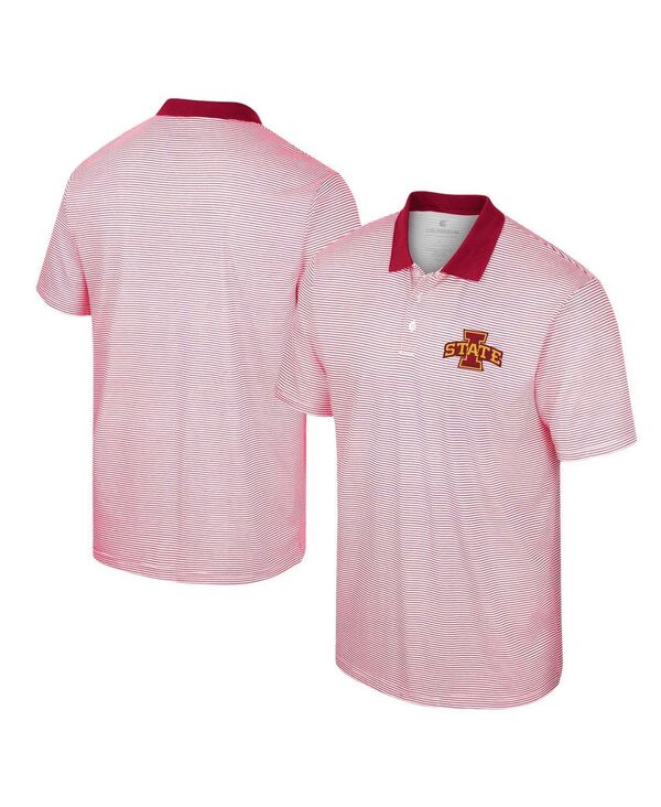 コロシアム メンズ トップス ポロシャツ プリント Colosseumen's White Cardinal Iowa State Cyclones Print Stripe Polo Shirt White Cardinal ホワイト 12,905円