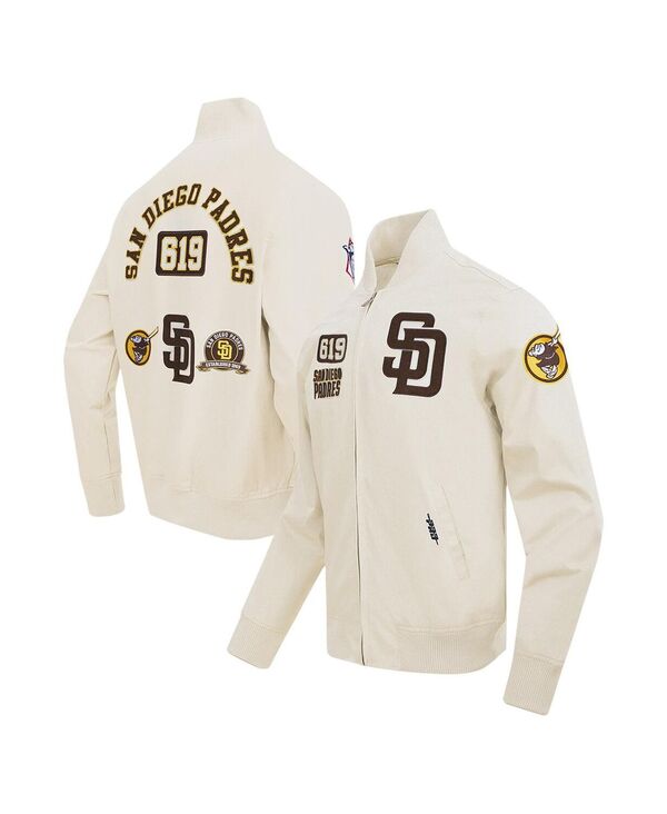 プロスタンダード メンズ アウター ジャケット・ブルゾン Pro Standard Men's Cream San Diego Padres Area Code Twill Full-Zip Jacket Cream クリーム