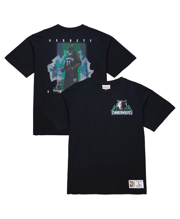 ミッチェル&ネス メンズ トップス Tシャツ Mitchell & Ness Men's Kevin Garnett Black Minnesota Timberwolves Hardwood Classics NBA Legends T-Shirt Black ブラック