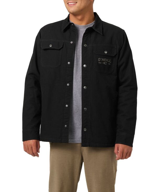 オニール メンズ アウター 上衣・上衣 長袖 O\u0027Neill Men\u0027s Bronsen High Pile Long-Sleeve Jacket Black 黒いこと メンズファッション-コート・ジャケット