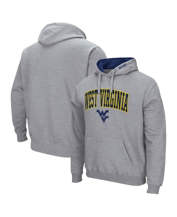 コロシアム メンズ アウター パーカー・スウェット ロゴ Colosseumen's Heathered Gray West Virginia Mountaineers Arch and Logo 3.0 Pullover Hoodie Heathered Gray グレー