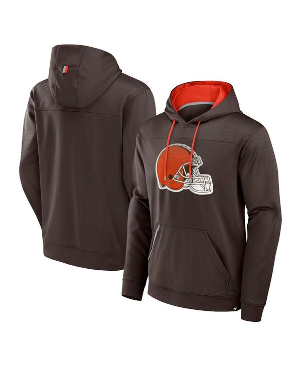 ファナティクス メンズ アウター パーカー・スウェット Fanatics Men's Brown Cleveland Browns Defender Pullover Hoodie Brown ブラウン 15,736円