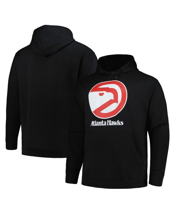 ミッチェル&ネス メンズ アウター パーカー・スウェットール Mitchell & Ness Men's Black Atlanta Hawks Hardwood Classics Big Tall Pullover Hoodie Black ブラック