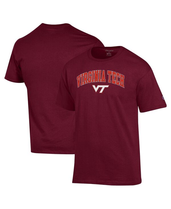 チャンピオン メンズ トップス Tシャツ ロゴ Champion Men's Maroon Virginia Techokies Arched Logo T-Shirt Maroon マルーン