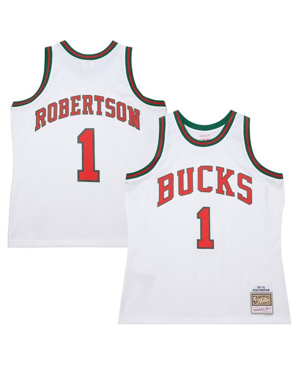 ミッチェル&ネス メンズ トップス シャツ ジャージー Mitchell & Ness Men's Oscarobertson White Milwaukee Bucks 1971-72 Swingman Jersey White ホワイト|ReVida 店