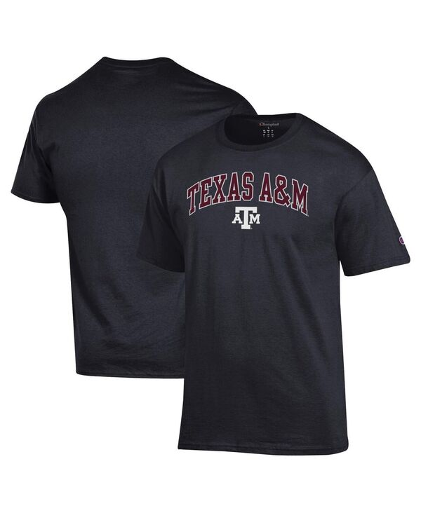 チャンピオン メンズ トップス Tシャツ ロゴ Champion Men'sBlack Texas A&M Aggies Arched Logo T-Shirt Black ブラック