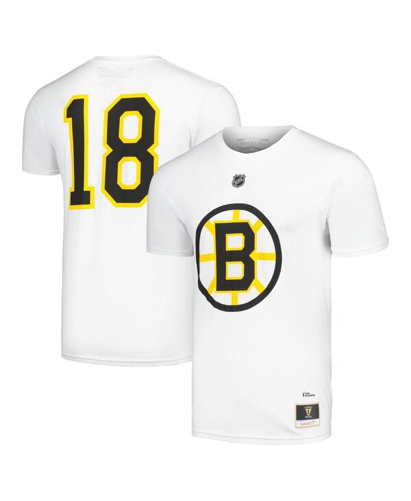 ミッチェル&ネス メンズ トップス Tシャツ Mitchell & Ness Men's Willie O'Ree White Boston Bruins Name Number T-Shirt White ホワイト