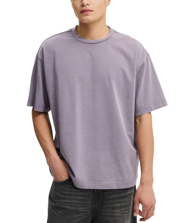 コットンオン メンズ トップス Tシャツ COTTON Men's Box Fit-Shirt Purple パープル