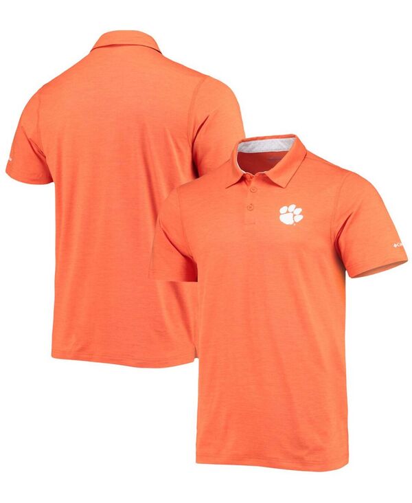 コロンビア メンズ トップス ポロシャツ Columbia Men's Orange Clemson Tigers Tech Trail Space Dye Omni-Shade Polorange オレンジ