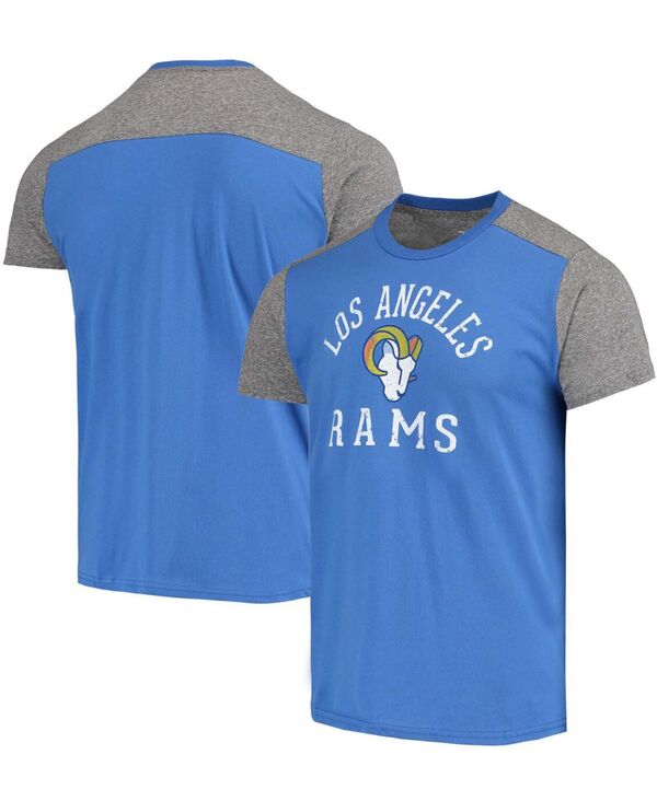 マジェスティック メンズ トップス Tシャツ Majestic Men's Royal Gray Los Angeles Rams Field Goal Slub T-shirt Royal Gray グレー