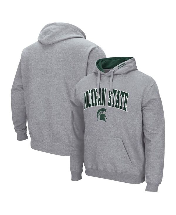 コロシアム メンズ アウター パーカー・スウェット ロゴ Colosseumen's Michigan State Spartans Arch Logo 3.0 Pullover Hoodie Heathered Gray グレー